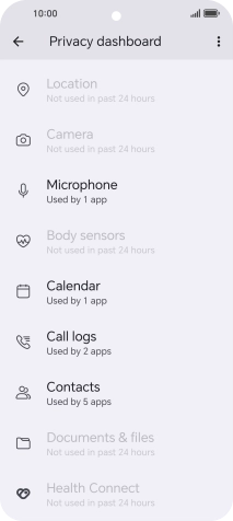 Press the required phone function.