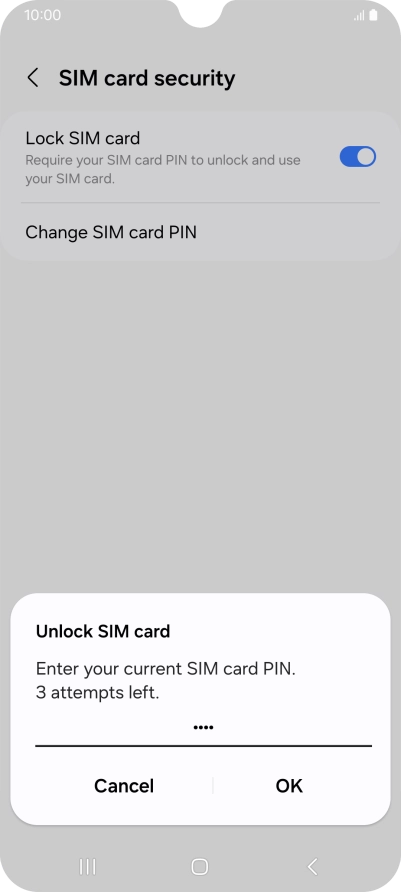 Key in your PIN and press OK.