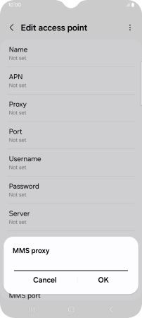 Key in 212.183.137.012 and press OK.