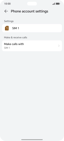 Press the name of the SIM. Press the name of the SIM.