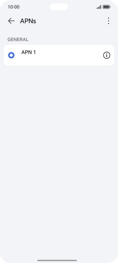 Press the menu icon.