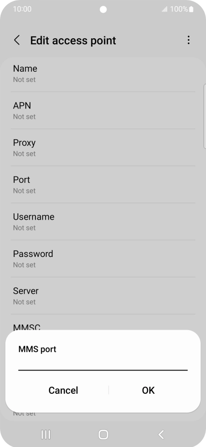 Key in 8799 and press OK.