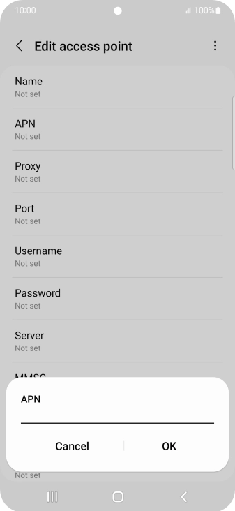 Key in wap.vodafone.co.uk and press OK. Key in wap.vodafone.co.uk and press OK.
