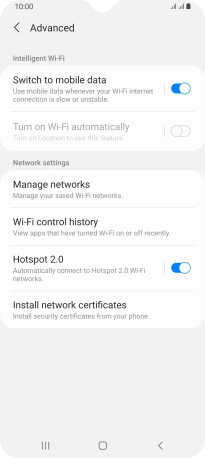 Press the indicator next to 