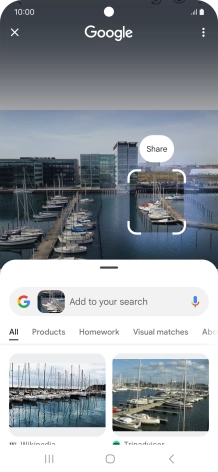 Follow the instructions on the screen to use the search results.