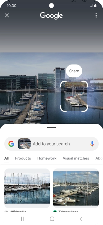 Follow the instructions on the screen to use the search results.
