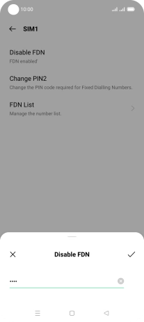 Key in the PIN2 and press the confirm icon. The default PIN2 is 1111. Key in the PIN2 and press the confirm icon. The default PIN2 is 1111.