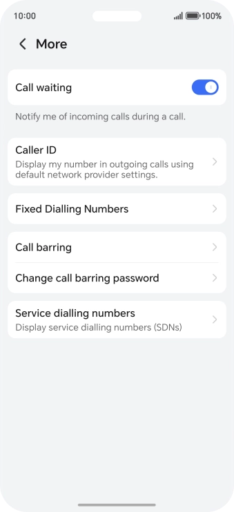 Press Fixed Dialling Numbers.