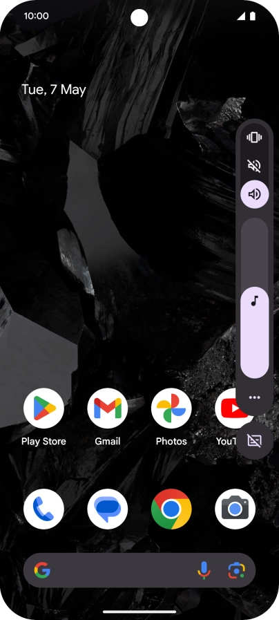 Press the silent mode icon to turn on the function.