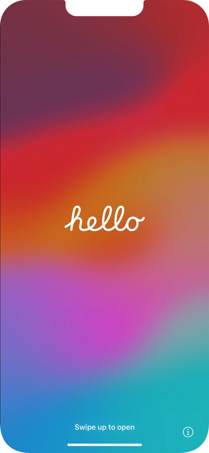 Slide your finger upwards starting from the bottom of the screen.