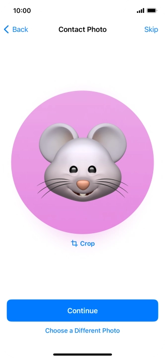 Follow the instructions on the screen to customise the selected picture and press Continue.