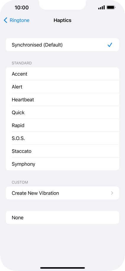 Press the required setting to turn on the function.