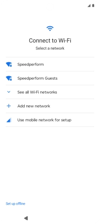 Press the required Wi-Fi network.