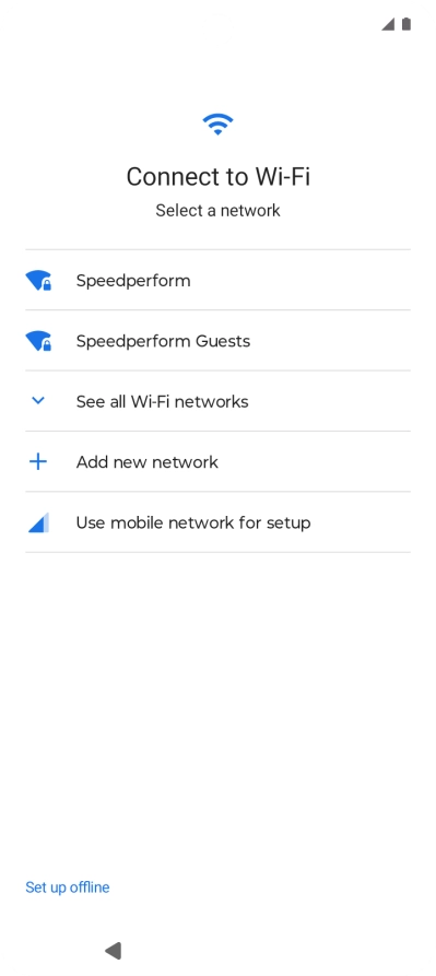 Press the required Wi-Fi network.
