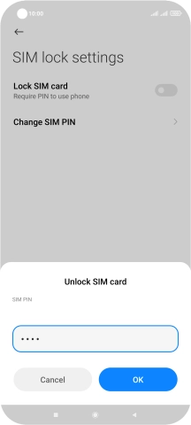 Key in your PIN and press OK.