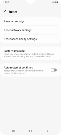 Press Factory data reset.