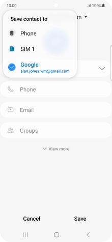 Press the required Google account.