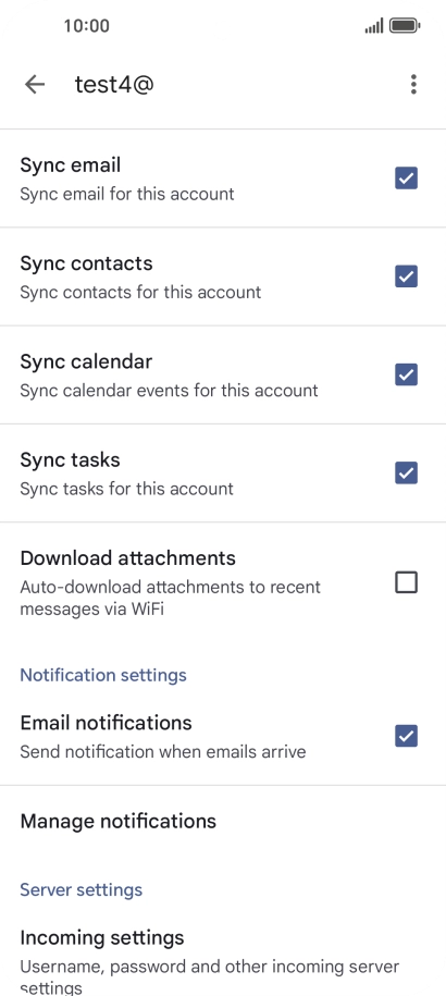 Press the field next to 
