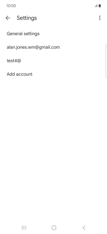 Press the required email account.
