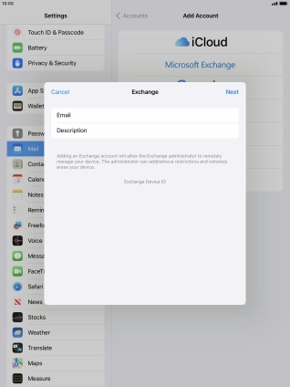 Press Description and key in the required name. Press Description and key in the required name.