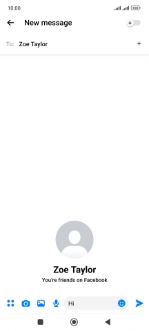 Write the required message and press the send icon.