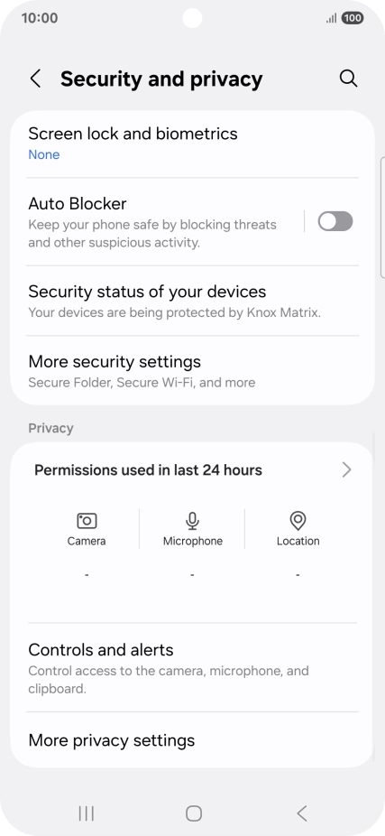 Press More security settings.