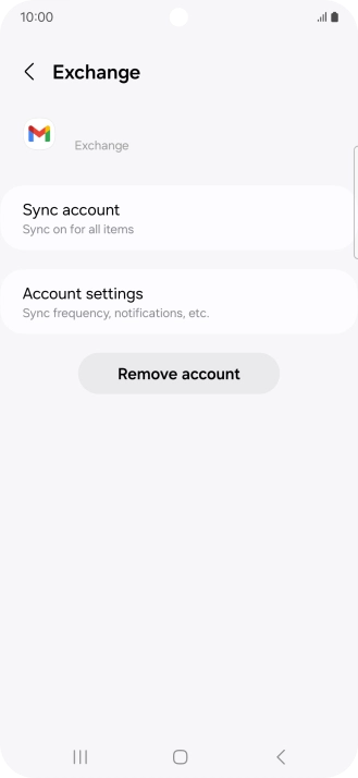 Press Remove account.