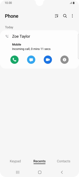 Press the info icon. Press the info icon.