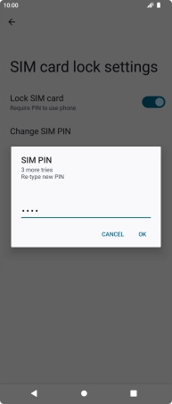 Key in the new PIN again and press OK.