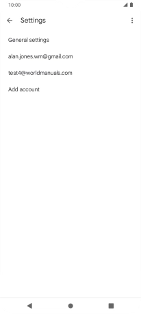 Press the required email account.