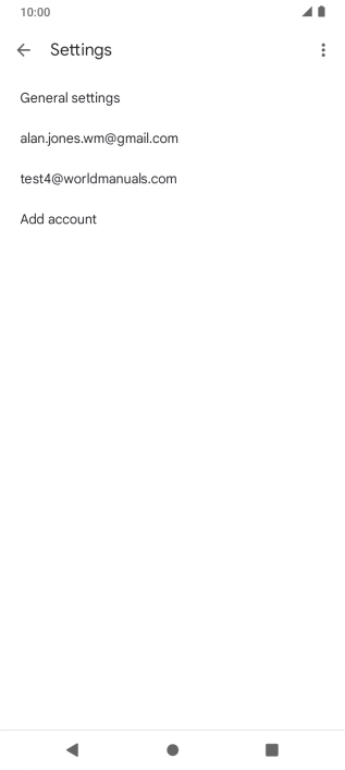 Press the required email account.