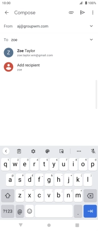 Press the required contact. Press the required contact.
