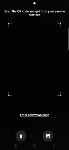 Place the QR code you've received inside the phone camera frame to scan the code. Your eSIM is transferred to your new phone over the internet.