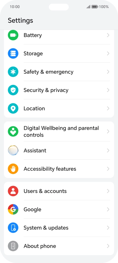 Press Users & accounts.