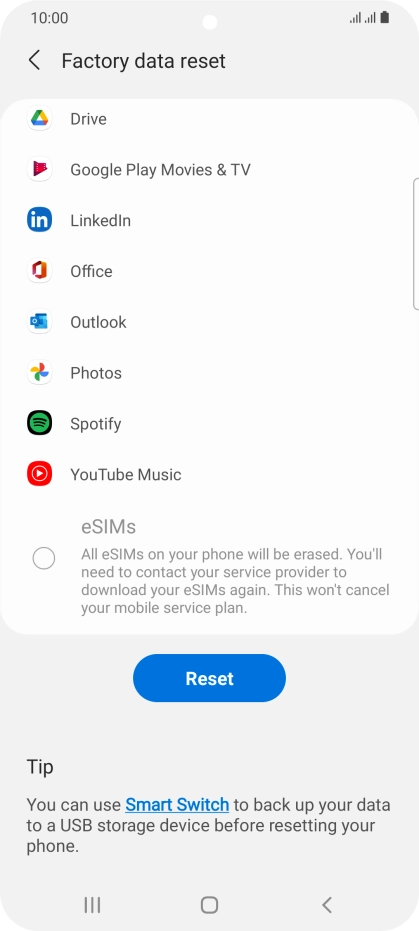 Press Reset. Press Reset.