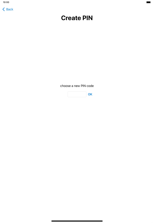 Key in a new four-digit PIN and press OK.