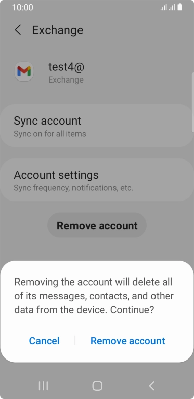 Press Remove account.