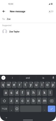 Key in the first letters of the recipient's name and press the required contact.