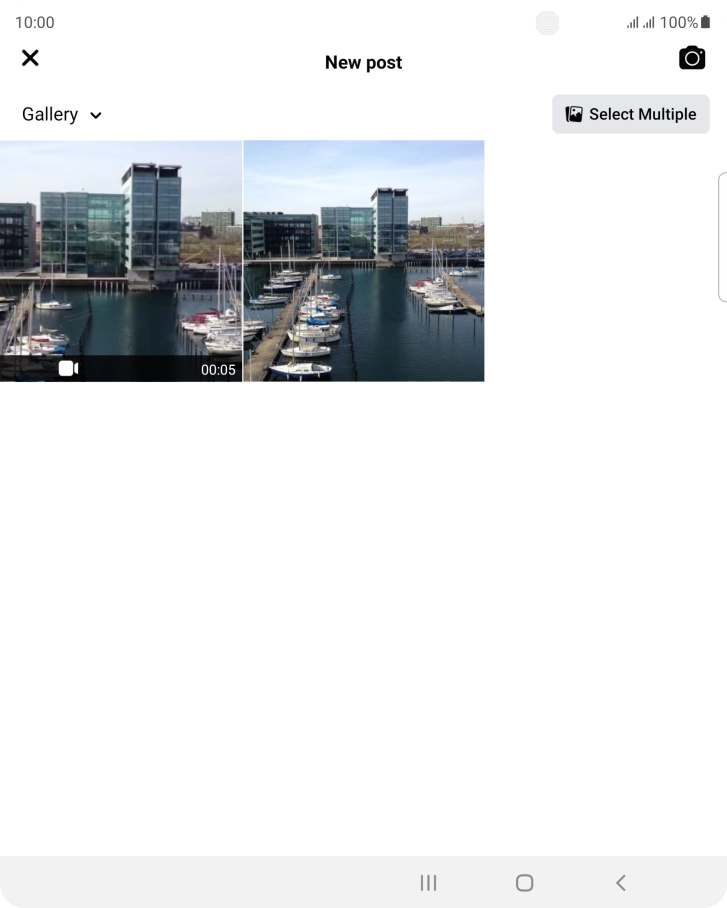 Press the required picture or video clip.
