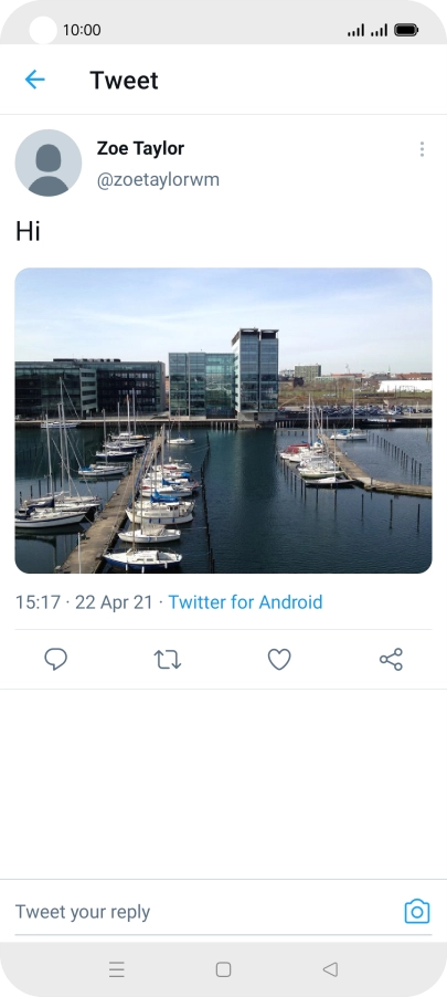Press the text input field.