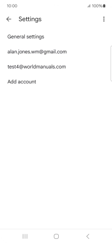 Press the required email account.