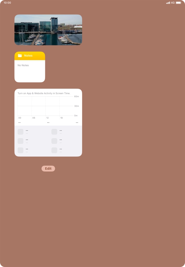Press and hold the required Widget Stack.