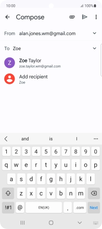 Press the required contact. Press the required contact.