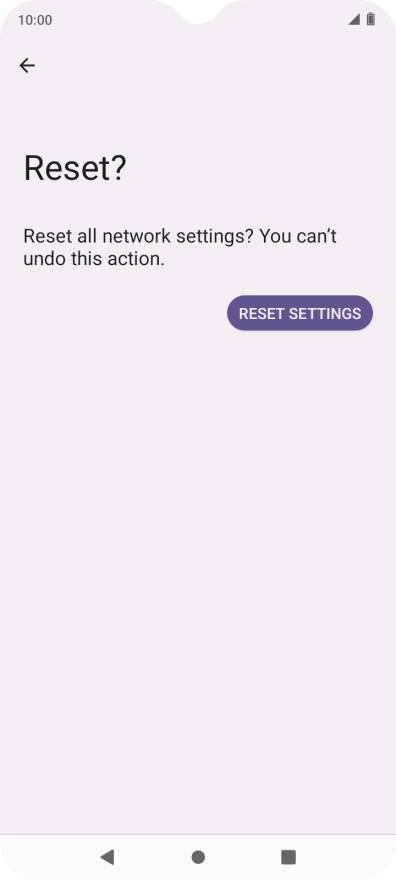 Press RESET SETTINGS.
