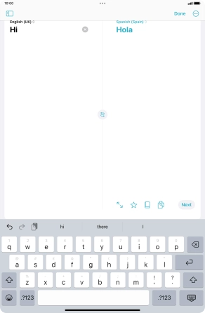 Press the enter icon.