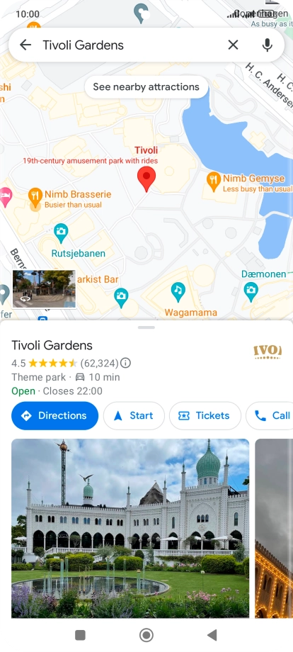 Press the destination at the bottom of the screen.