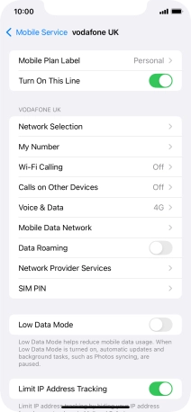 Press the indicator next to 