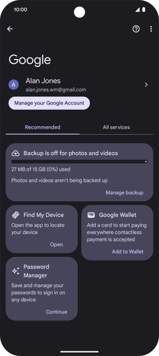 Press Find My Device. Press Find My Device.