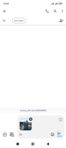 Press the send icon when you've finished your picture message.