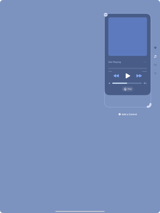 Press the remove icon on the required function to remove it from Control Centre.